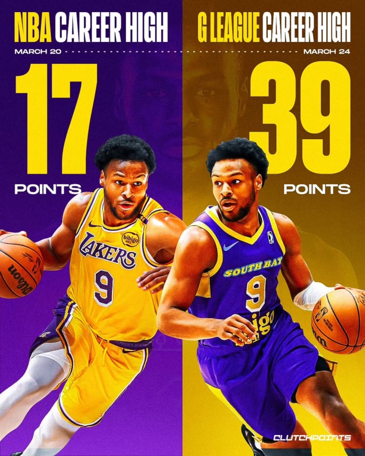 在進(jìn)步！布朗尼一周內(nèi)先后創(chuàng)下個(gè)人NBA和G聯(lián)盟單場得分新紀(jì)錄