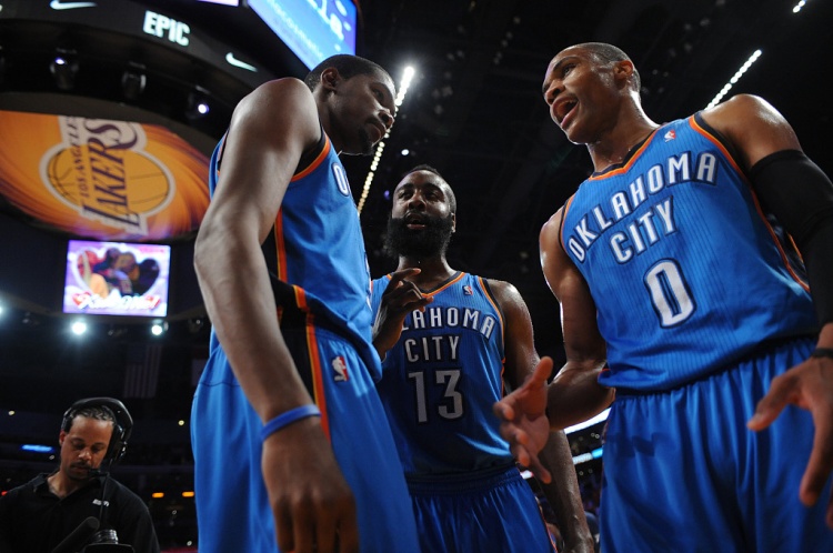 雷霆三少得分全部進(jìn)入歷史前20！他們是NBA歷史最大的如果嗎？